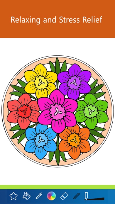Coloring Book for Adults : Free Mandalas Adult Coloring Book & Anxiety Stress Relief Color Therapy Pages Screenshot