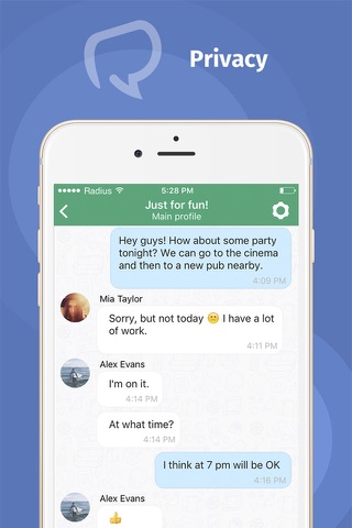 Radius Messenger screenshot 3