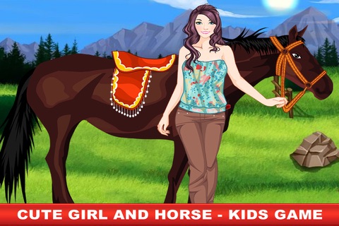 Cute Girl and Horse - Kids Game screenshot 2