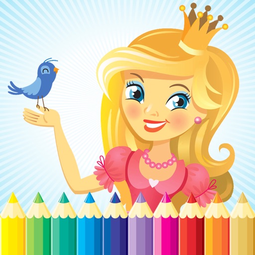 Princess & Fairy Coloring Book - All In 1 Drawing, Paint And Color Games HD For Good Kid iOS App