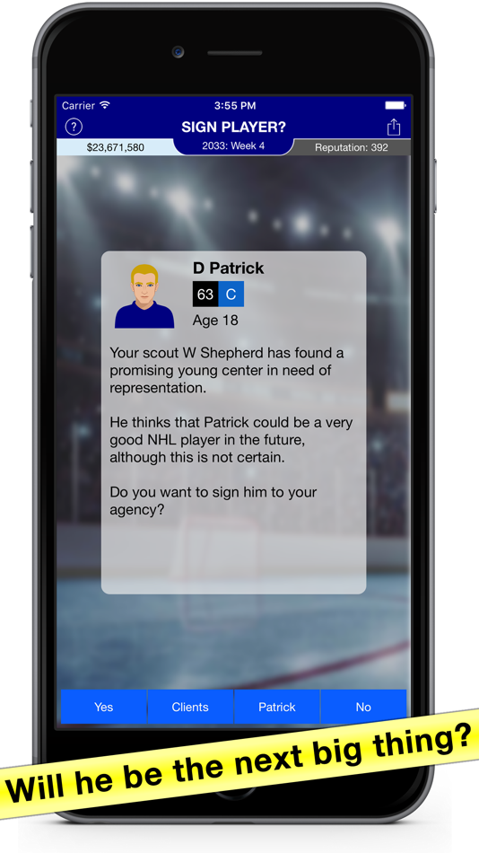 #4. Hockey Agent: Team Manager sim (iOS) Podle: Top Drawer Games Limited