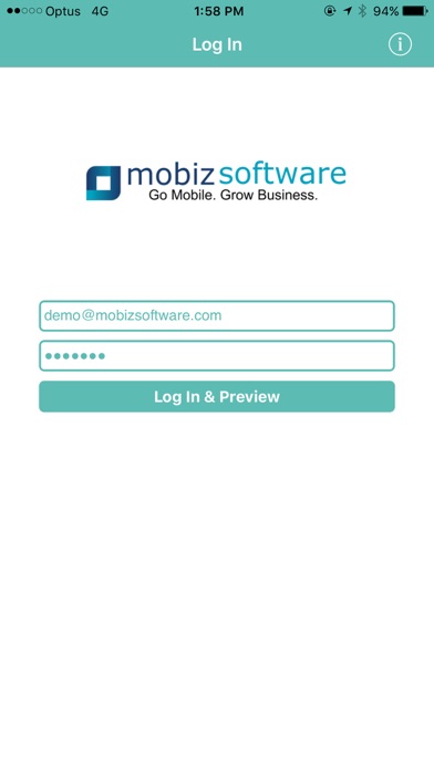 Screenshot 2 of MoBiz App Previewer App