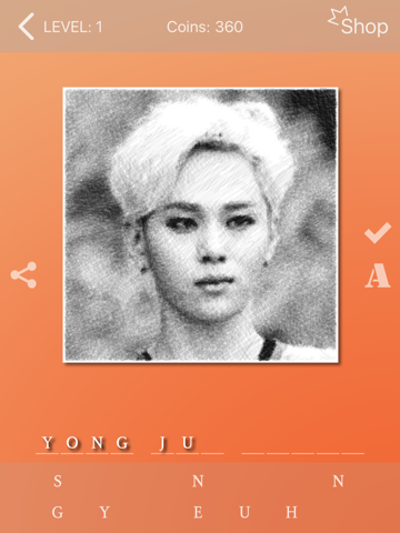 Kpop Star Sketch Quiz (Guess Kpop star) iPad screenshot 5 - Games app