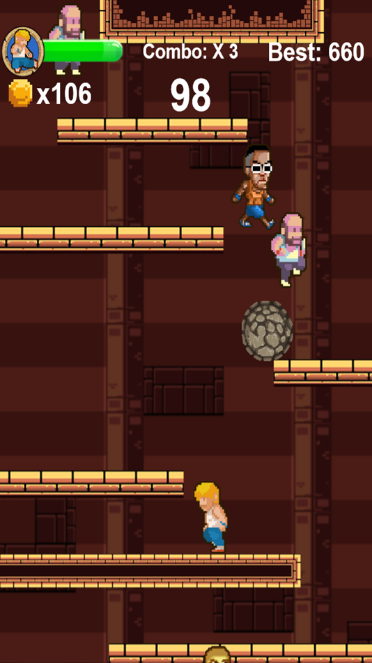 #1. Dungeon Fighter - 8 Bit Endless Kung Fu Fighting Game (iOS) 由: Volkan Kutlubay