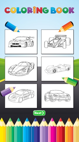 Sports Car Racing Coloring Book - Drawing and Painting Vehicles Game HD, All In 1 Series Free For Kidのおすすめ画像5