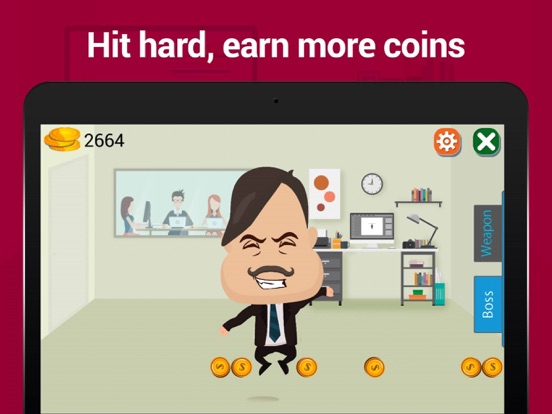 Hit the boss, Virtual game to beat the superior, smash him and be relaxed iPad screenshot