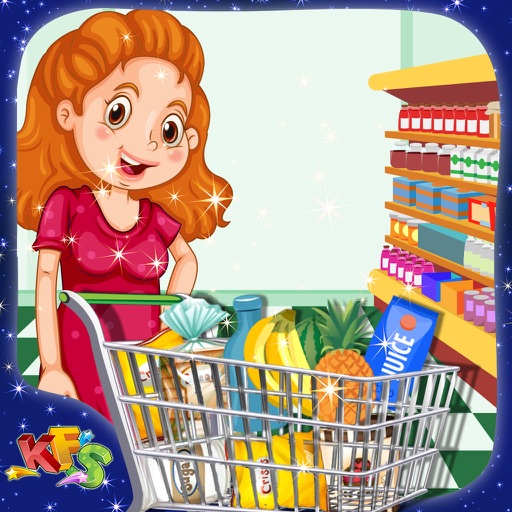 Mom Supermarket Shopping – Girls shop grocery with mother & pay the cashier iOS App