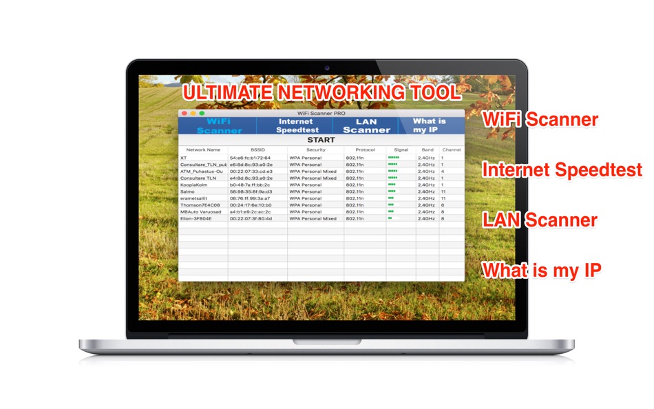 #1. WiFi Scanner PRO (macOS) Podle: Rain Ruus