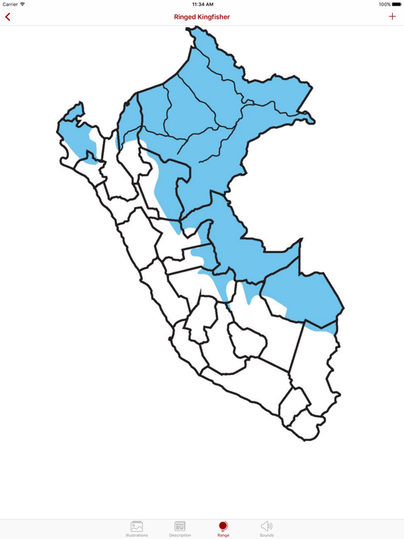 Birds of Peru iPad screenshot 4 - Book app