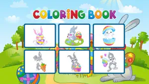 Easter Bunny Coloring Book - Painting Game for Kid screenshot #2 for iPhone