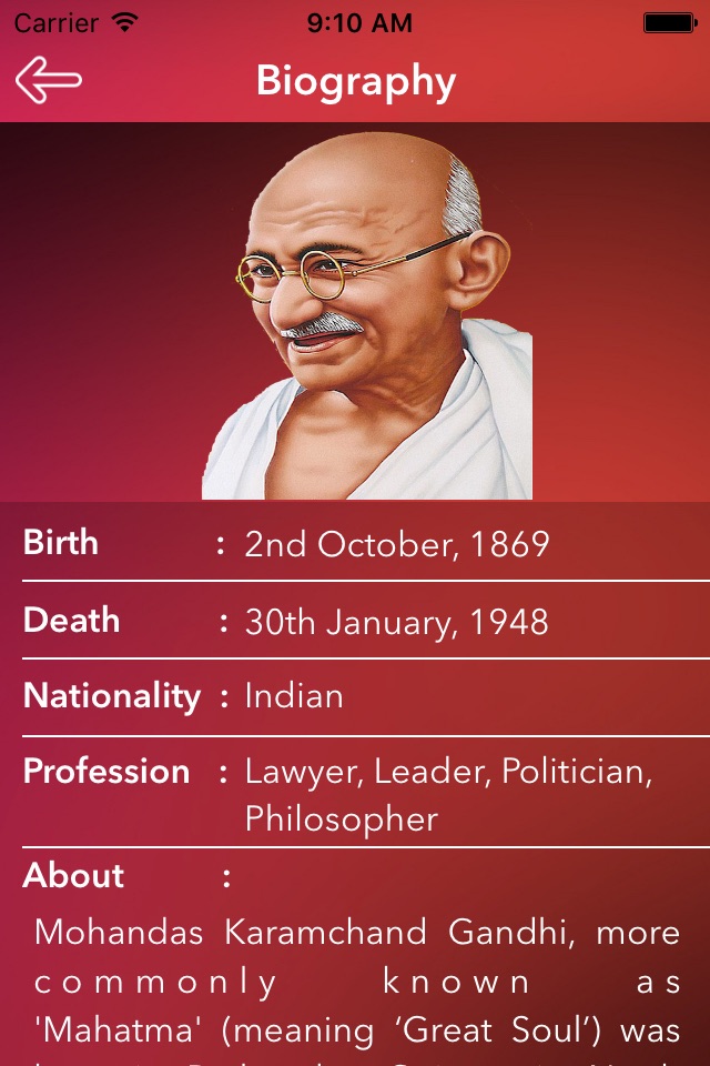 Mahatma Gandhi - Father of the Nation screenshot 2