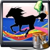 Color For Kids Game Horse Edition