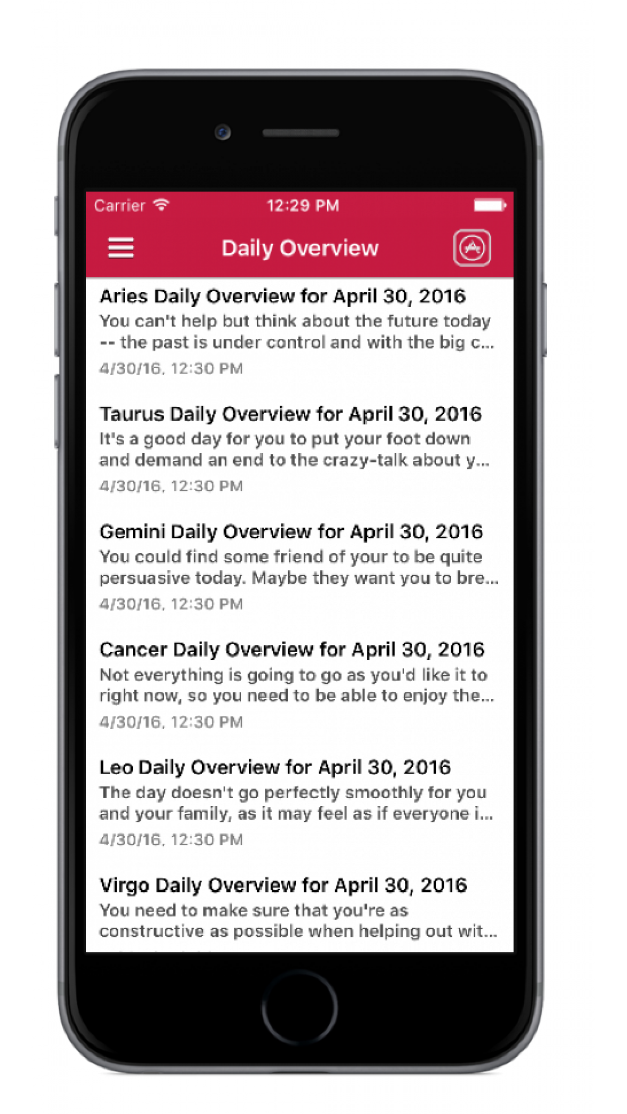 Horoscopes For All People screenshot 2
