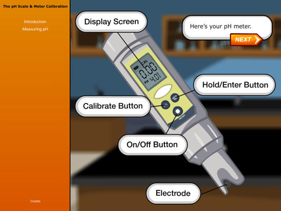 Virtual Labs: pH Scale and Meter Calibration iPad screenshot