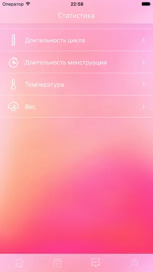 Скриншот Woman App - Женский календарь месячных на iPhone 4