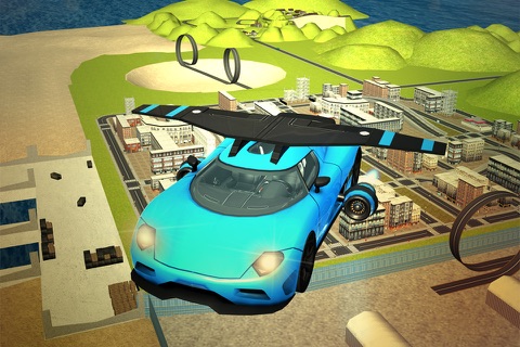 Flying Sport Car Extreme Real Racing 3d simulator screenshot 3