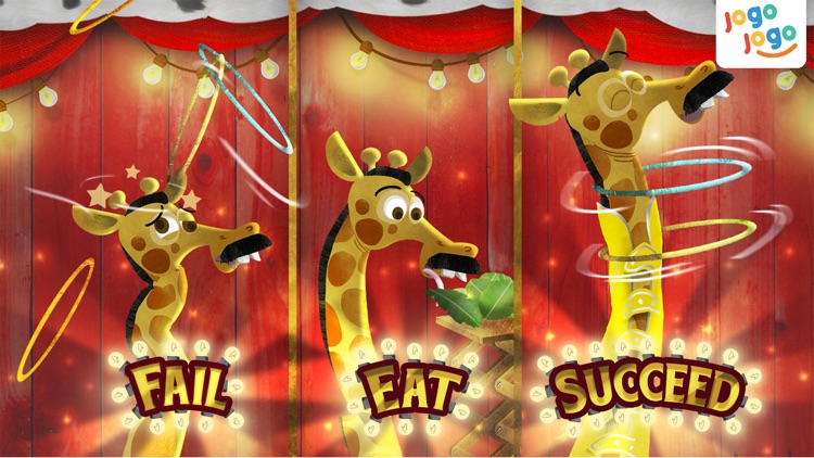 Jogo Circus Animals - Finishing your plate of food is fun!