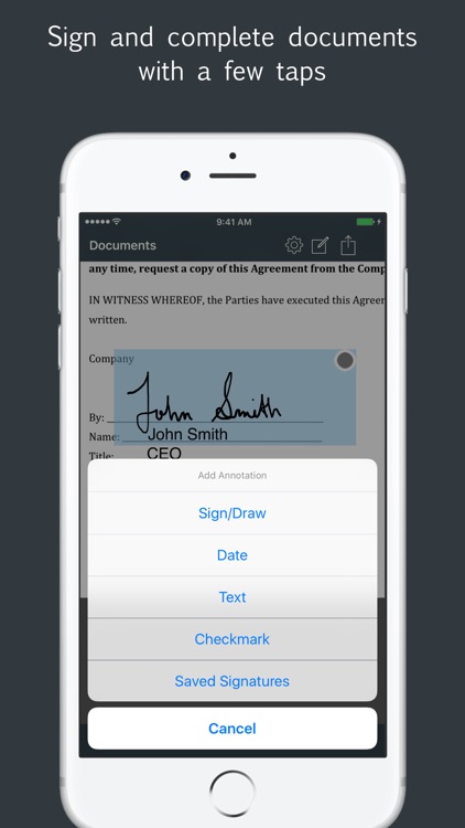 Sign by JotNot - fill and sign PDF form or sign PDF document