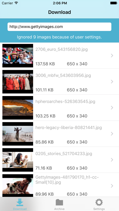 Image Grabber Lite - download multiple imagesのおすすめ画像1