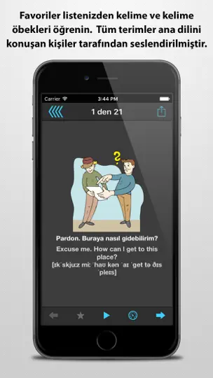 Скриншот Konuşma Kılavuzu – 30 Dilden Fazla на iPhone 4
