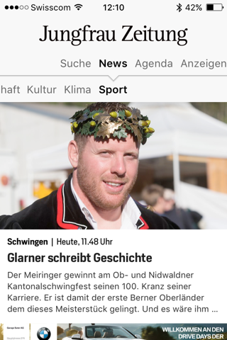 Jungfrau Zeitung screenshot 2