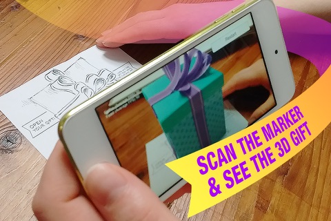 Birthday Gift - Wow! Receive and send animated 3d gifts in Augmented Reality! screenshot 2