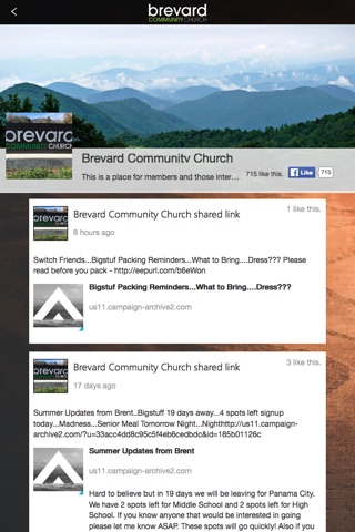 Brevard Community Church screenshot 2