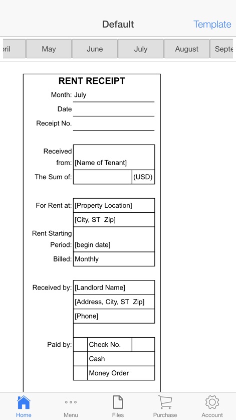 Monthly Rent Receipt - App de Utilidades | MWM