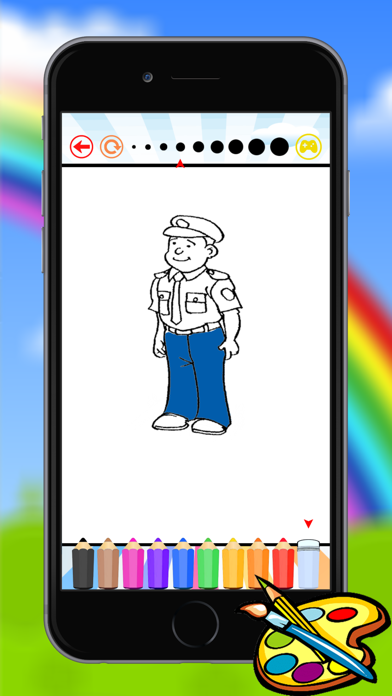 occupations coloring book for kids Screenshot