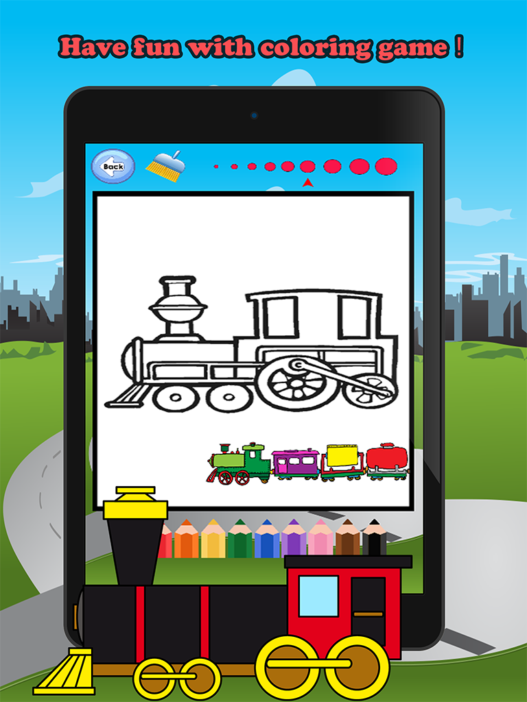 Train Friends Coloring Book for children age 1-10: Games free for Learn to use finger to drawing or coloring with each coloring pages screenshot 8