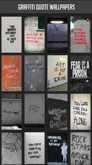 Screenshot #1 pour Graffiti Quote Wallpapers