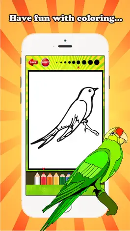 Game screenshot Bird Coloring Book for children age 1-10: Drawing & Coloring page games free for learning skill hack