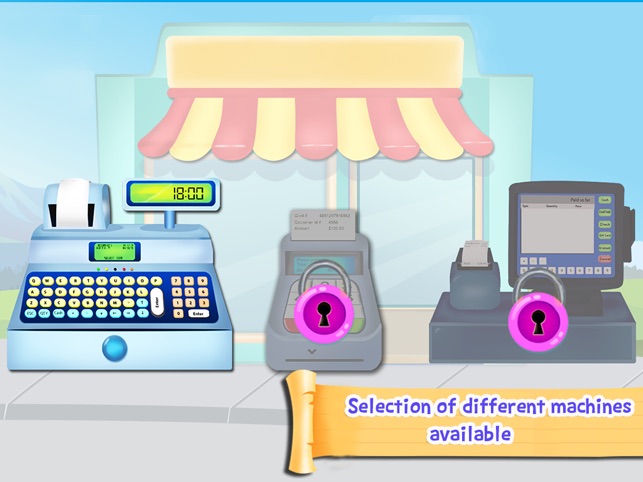 Caja registradora del supermercado niños sim- centros educativos centro  comercial y hora divertidos juegos de gestión en App Store