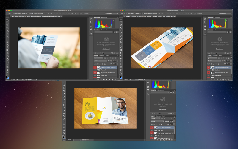 Mockup for Photoshop - Package One for Flyers and Brochures thumbnail 1
