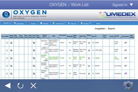 UMEDEX OXYGEN App Suite screenshot 3