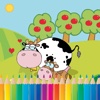 Farm Animals Coloring Book for Kids and Toddlers - All Page Coloring and Painting Games Free HD