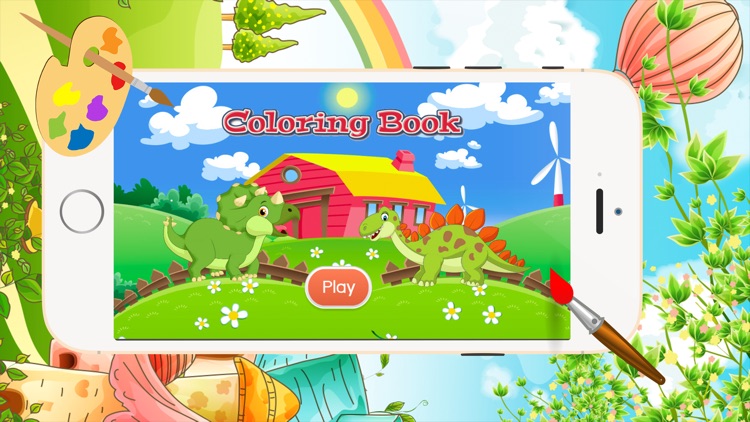 Dinosaur Coloring Book HD 1 - All in 1 Dino Drawing and Painting Colorful for kids games free