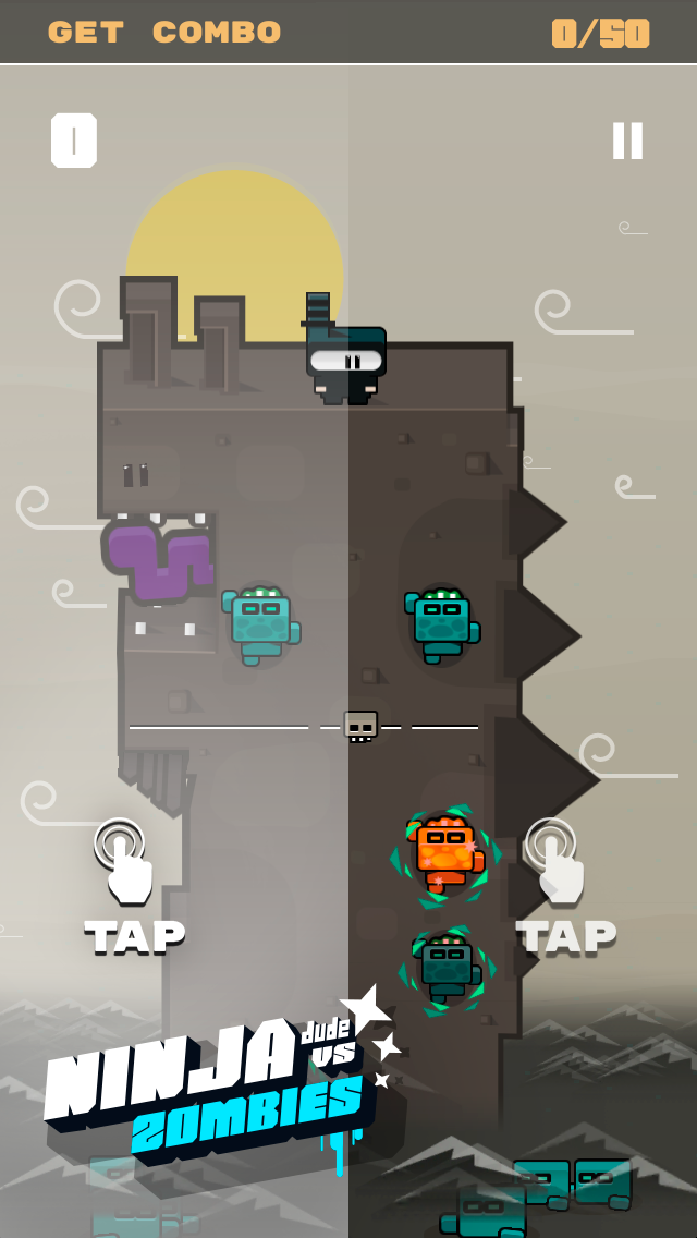 Ninja Dude vs Zombies - endless tap n slash zombie arcade game