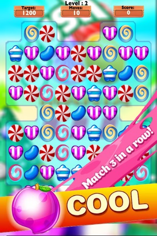 Crush Cool Puzzles Mania HD-Matching Cands three in a row Free screenshot 2