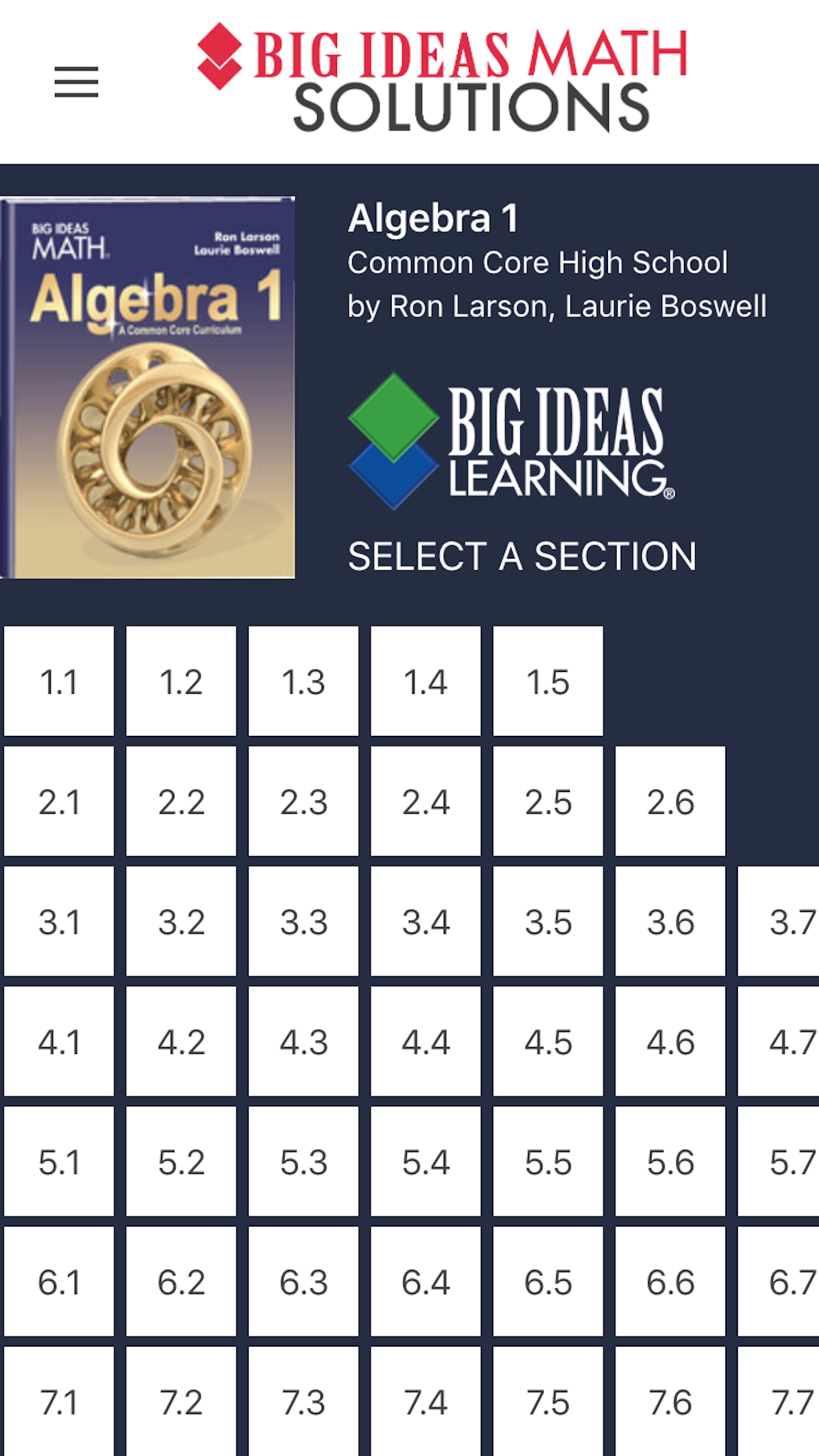 Big Ideas Math Solutions