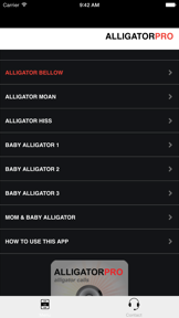 REAL Alligator Calls and Alligator Sounds for Calling Alligators (ad free) BLUETOOTH COMPATIBLE screenshot