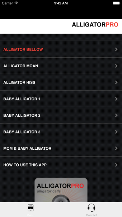 REAL Alligator Calls and Alligator Sounds for Calling Alligators (ad free) BLUETOOTH COMPATIBLE Screenshot