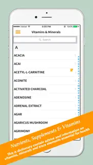 vitamins & minerals iphone screenshot 1