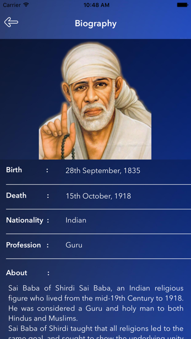 Screenshot #2 pour Quotes of Sai Baba