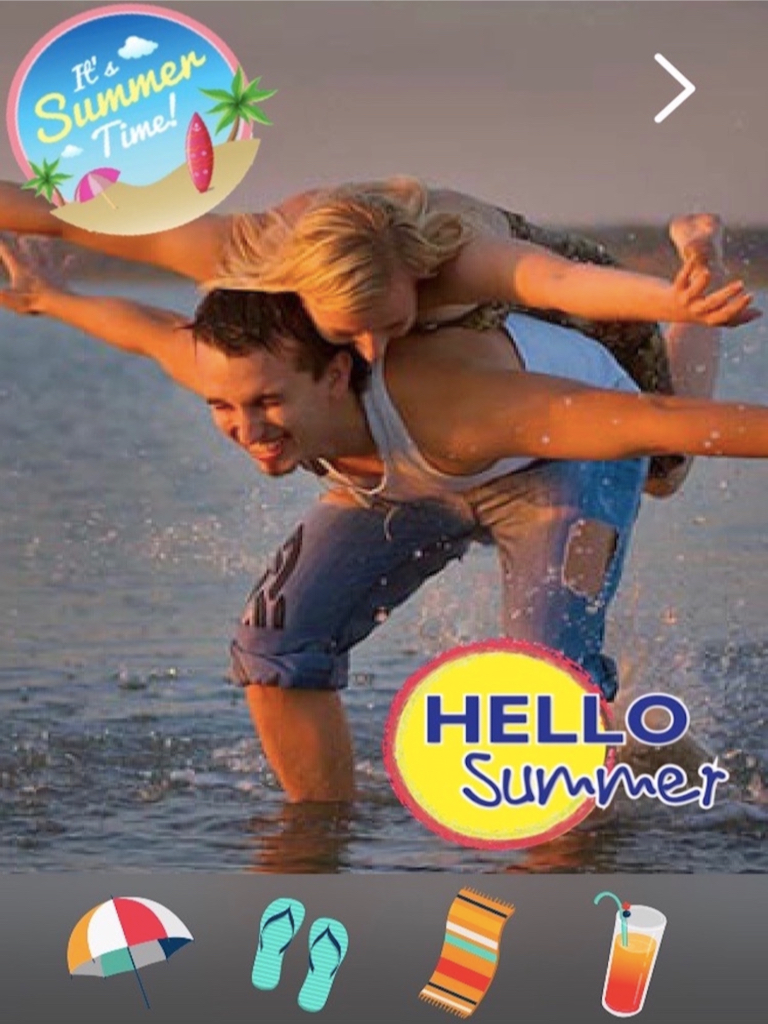 I love summer - stickers for photo