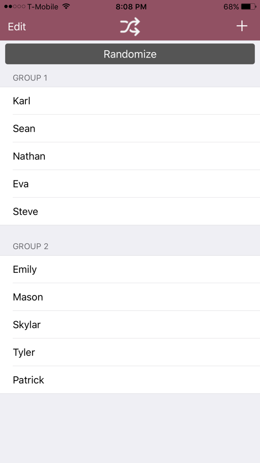 #3. Pair Randomizer (iOS) 由: Emily Mearns