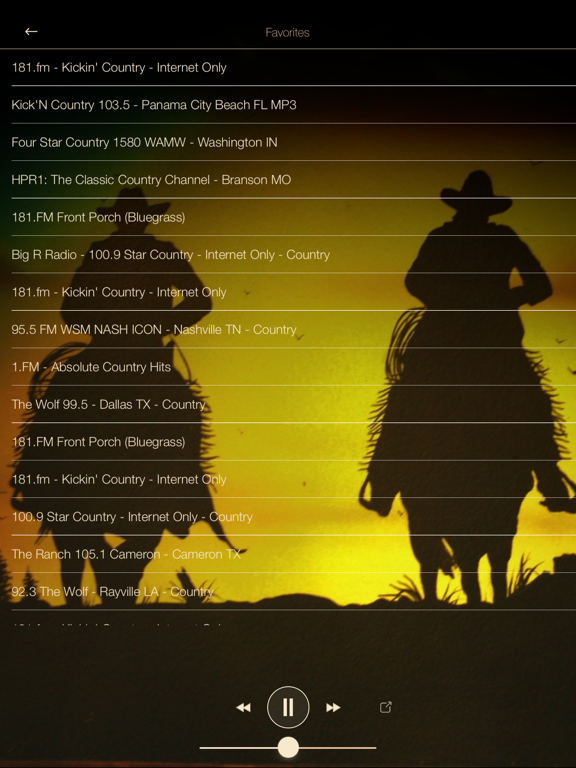 Screenshot #5 pour Country & Western MUSIC Online Radio