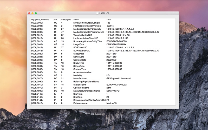 dicom data view iphone screenshot 1