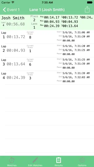 Screenshot von Team Split - The Ultimate Team Timer auf dem iPhone 5