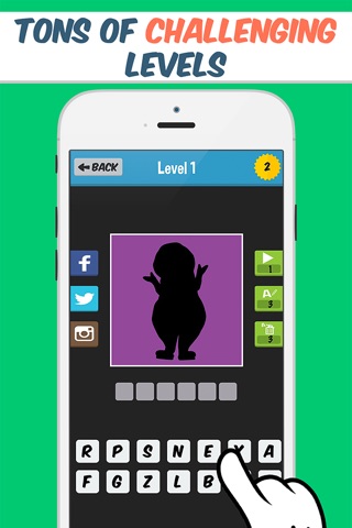 Guess the Shadow - "Famous Characters" quiz free trivia puzzle game screenshot 2